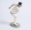 &lsquo;Freddie Truman. Yorkshire & England&rsquo;. A glazed pottery figure of Freddie Trueman modelled full length, wearing Yorkshire colours, in bowling action. Incised to base with title and signed R. Underwood. 9&rdquo; tall. Issued in a limited number, this being marke - 2