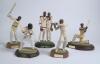 West Indies. Five Endurance Ltd or similar cold-cast porcelain cricketing figures of Garry Sobers, Brian Lara, Viv Richards, Curtley Ambrose & Courtney Walsh (together), and Everton Weekes. Complete with plinths and bats where necessary. Various heights, 