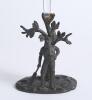 W.G. Grace c1896. Electroplated tulip vase cast with a figure of Grace standing with bat in front of a filigree tree in Art Nouveau style. Stamped &lsquo;W.W.H. & Co&rsquo; (W.W. Harrison & Co, Sheffield) to base. 5.5&rdquo; tall. With glass flute, which appears to be orig - 2