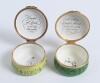&lsquo;Cricket at Lord&rsquo;s&rsquo;. Halcyon Days circular enamelled pill box. The lid with an early cricket scene at Lord&rsquo;s, the hinged lid revealing title &lsquo;Cricket at Lord&rsquo;s in the early 19th century&rsquo; and small image of a cricketer in top hat. The outer decorated with - 2