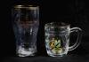 Australia 1956. Rare commemorative glass one pint glass produced to commemorate the Australian tour of England in 1956. With &lsquo;Australian Cricket Tour Great Britain 1956&rsquo; in red below a Kangaroo in brown. In blue around the glass are the signatures of the 