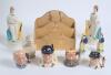 Cricket ceramics etc. Good selection including four Royal Doulton ceramic caricature cricket toby jugs of W.G. Grace, Brian Johnston, Len Hutton and &lsquo;The Hampshire Cricketers. Each limited edition and standing approx 4&rdquo; to 4.25&rdquo; tall. Plus three commemora