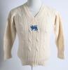 Robert William &lsquo;Bob&rsquo; Taylor. Derbyshire & England 1961-1988. England &lsquo;One Day&rsquo; international long sleeved sweater worn by Taylor whilst playing for England. The sweater with single blue lion emblem to chest. Some shrinkage to sweater otherwise in good co
