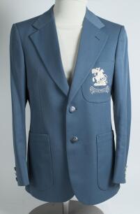 Robert William &lsquo;Bob&rsquo; Taylor. Derbyshire & England 1961-1988. M.C.C. light blue touring blazer, by Burton, worn by Taylor on the M.C.C. tour of Australia in 1978/79. The blazer with embroidered M.C.C. emblem in white of St George & Dragon of England and be