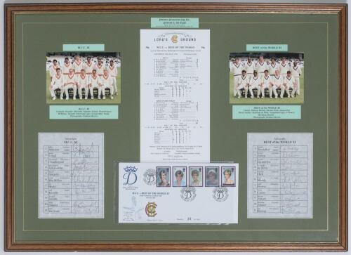 Robert William &lsquo;Bob&rsquo; Taylor. Derbyshire & England 1961-1988. M.C.C. v Rest of the World. Diana, Princess of Wales Memorial match, Lords 1998. &lsquo;Publishers Presentation Copy No.5. Presented to Bob Taylor&rsquo;. A framed limited edition display comprising the off