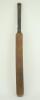 &lsquo;A Warsop Triangular Bat circa 1890&rsquo;. A triangular practice cricket bat made by Benjamin Warsop of St. John&rsquo;s Wood, London. The triangular shaped bat&rsquo;s blade is only 2.5&rdquo; in width and has &lsquo;B. Warsop, Marylebone&rsquo; stamped across the splice and below a faded - 3