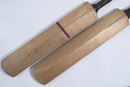 Australia and West Indies tours to England 1953 & 1957. Two signed bats. Stuart Surridge &lsquo;Extra Special&rsquo; full size bat signed in ink to the verso by fifteen members of the Australian touring party for the match played at Worcester 29th April- 1st May 1953
