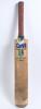 Nicholas Jason &lsquo;Nick&rsquo; Speak. Lancashire & Durham 1986-2001. Full size Gunn & Moore &lsquo;Maestro&rsquo; cricket bat used by Speak when making his County Championship debut for Lancashire in the match v Gloucestershire at Old Trafford, 18th- 21st June 1988. Annotated - 2