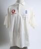 Darren Gough. Yorkshire & England. England white Test shirt worn by Gough. The shirt with England emblem of three lions and coronet plus Vodafone sponsors logo to chest. To sleeves &lsquo;Vodafone&rsquo; and &lsquo;Admiral&rsquo; sponsors logos. Signed by Gough to chest. The shi