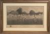 &lsquo;Kent v Lancashire at Canterbury 1906&rsquo;. Albert Chevallier Tayler. Large mono photogravure of the famous painting of Colin Blythe bowling to Tyldesley with the attacking fielders around the bat. Title &lsquo;Kent Champions 1906&rsquo; to top border and to the lower bo