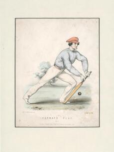 &lsquo;Forward Play&rsquo; No. 5. Large original colour lithograph by John Corbet Anderson published by F. Lillywhite on 1st May 1860 and printed by Stannard & Dixon. The lithograph measures 9&rdquo;x11.5&rdquo;, set in a modern mount overlay, overall 15.5&rdquo;x18&rdquo;. Some soiling, st
