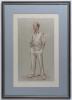 William Hillyer. Kent & All England 1835-1853. &lsquo;Hillyer&rsquo;. Sketches at Lord&rsquo;s No 3. Large original hand coloured tinted lithograph of Hillyer in cricket attire holding a cricket ball, wearing a top hat with large house and other cricketers to the backgroun - 2