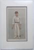 William Hillyer. Kent & All England 1835-1853. &lsquo;Hillyer&rsquo;. Sketches at Lord&rsquo;s No 3. Large original hand coloured tinted lithograph of Hillyer in cricket attire holding a cricket ball, wearing a top hat with large house and other cricketers to the backgroun - 3