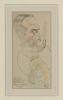 Robert Elliott Storey &lsquo;Bob&rsquo; Wyatt. Warwickshire, Worcestershire & England 1923-1951. Contemporary small colour pencil caricature of Wyatt in batting pose playing an attacking shot to the leg. Inscribed &lsquo;RES Wyatt. Warwickshire&rsquo;. Probably 1930s, artist unk