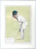 England &lsquo;Cricket Characters. The Cricketer Caricatures of John Ireland&rsquo; 1987 & 2000. Thirteen bookplate prints of caricatures of England Test cricketers by John Ireland, each print individually mounted with signature of the featured player laid down. Prin - 2