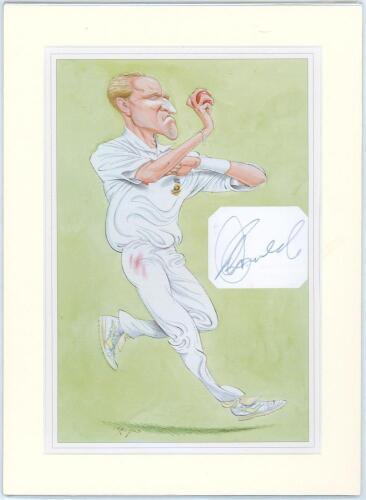 South Africa, Zimbabwe and Sri Lanka &lsquo;Cricket Characters. The Cricketer Caricatures of John Ireland&rsquo; 1987 & 2000. Nine bookplate prints of caricatures of Test cricketers by John Ireland, each print individually mounted with signature of the featured playe