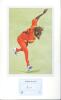 South Africa, Zimbabwe and Sri Lanka &lsquo;Cricket Characters. The Cricketer Caricatures of John Ireland&rsquo; 1987 & 2000. Nine bookplate prints of caricatures of Test cricketers by John Ireland, each print individually mounted with signature of the featured playe - 2