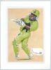 Pakistan &lsquo;Cricket Characters. The Cricketer Caricatures of John Ireland&rsquo; 1987 & 2000. Eight bookplate prints of caricatures of Pakistan Test cricketers by John Ireland, each print individually mounted with signature of the featured player laid down to the - 2