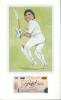 India &lsquo;Cricket Characters. The Cricketer Caricatures of John Ireland&rsquo; 1987 & 2000. Eight bookplate prints of caricatures of India Test cricketers by John Ireland, each print individually mounted with signature of the featured player laid down to the print