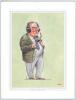 Commentators and umpires &lsquo;Cricket Characters. The Cricketer Caricatures of John Ireland&rsquo; 1987 & 2000. Seven bookplate prints of caricatures of cricket commentators and umpires by John Ireland, each print individually mounted, six with signature laid down - 2