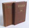 Wisden Cricketers&rsquo; Almanack 1944 and 1946. 81st & 83rd editions. Original hardback. Only 1500 hardback copies of the 1944 edition were printed in this war year. The 1944 edition with dulled gilt titles on the spine paper otherwise in very good condition. 