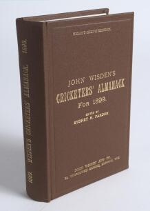 Wisden Cricketers&rsquo; Almanack 1899. Willows hardback reprint (1995) in dark brown boards with gilt lettering. Limited edition 492/500. Very good condition