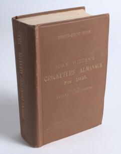 Wisden Cricketers&rsquo; Almanack 1935. 72nd edition. Original hardback. Slight dulling to the front board gilt titles, very minor wear to boards and spine paper otherwise in very good condition