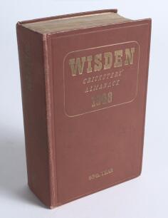 Wisden Cricketers&rsquo; Almanack 1948. Original hardback. Browning to pages, minor wear to boards otherwise in good condition
