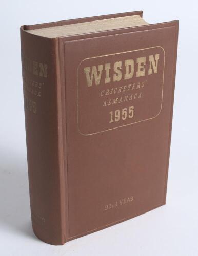 Wisden Cricketers&rsquo; Almanack 1955. Original hardback. Very good condition