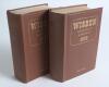 Wisden Cricketers&rsquo; Almanack 1956 and 1957. Original hardback. Some wrinkling to spine of both books, slight bowing to the front board of the 1957 edition otherwise in very good condition