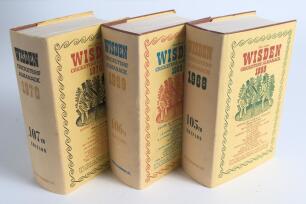 Wisden Cricketers&rsquo; Almanack 1968, 1969 and 1970. Original hardback with dustwrappers. Some age toning to the spines of all three dustwrappers otherwise in good/very good condition