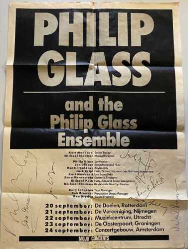 PHILIP GLASS ENSEMBLE SIGNED POSTER