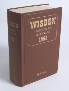 Wisden Cricketers&rsquo; Almanack 1960. Original hardback. Slight wear to the front internal hinge otherwise in good/very good condition