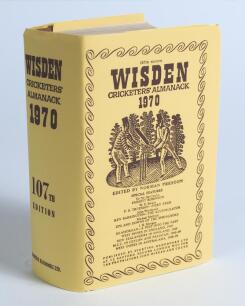 Wisden Cricketers&rsquo; Almanack 1970. Original hardback edition with replacement dustwrapper. Nicely signed in ink by four of the five &lsquo;Cricketers of the Year&rsquo; to their photograph plate, A.P.E. Knott (Kent), D.J. Shepherd (Glamorgan), M. Khan (Glamorgan) and 