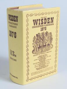 Wisden Cricketers&rsquo; Almanack 1976. Original hardback edition with replacement dustwrapper. Nicely signed in ink by four of the five &lsquo;Cricketers of the Year&rsquo; to their photograph plate, I. Chappell (Australia), P.G. Lee (Lancs), R.A. Woolmer (Kent) and D.S. 