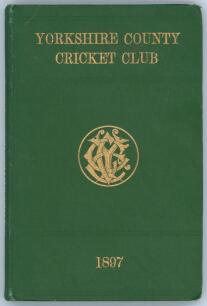 Yorkshire C.C.C. Annual 1897. 5th year of issue. 138pp plus &lsquo;Notes&rsquo; pages as issued. Edited by J.B. Wostinholm. J. Robertshaw, Sheffield, printer. Original green boards with titles in gilt to front board and spine and gilt &lsquo;Y.C.C.C.&rsquo; emblem to centre, gil