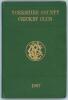 Yorkshire C.C.C. Annual 1897. 5th year of issue. 138pp plus &lsquo;Notes&rsquo; pages as issued. Edited by J.B. Wostinholm. J. Robertshaw, Sheffield, printer. Original green boards with titles in gilt to front board and spine and gilt &lsquo;Y.C.C.C.&rsquo; emblem to centre, gil