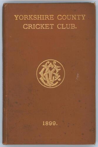 Yorkshire C.C.C. Annual 1899. 7th year of issue. 165pp plus &lsquo;Notes&rsquo; pages as issued. Edited by J.B. Wostinholm and H.H. Stones. J. Robertshaw, Sheffield, printer. Original brown boards with titles in gilt to front board and spine and gilt &lsquo;Y.C.C.C.&rsquo; emble
