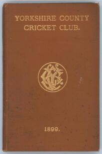 Yorkshire C.C.C. Annual 1899. 7th year of issue. 165pp plus &lsquo;Notes&rsquo; pages as issued. Edited by J.B. Wostinholm and H.H. Stones. J. Robertshaw, Sheffield, printer. Original brown boards with titles in gilt to front board and spine and gilt &lsquo;Y.C.C.C.&rsquo; emble