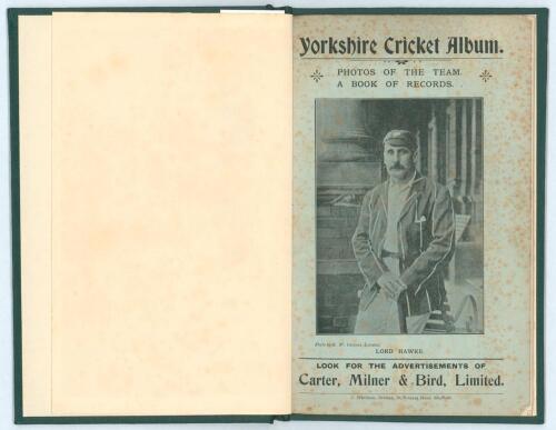 &lsquo;Yorkshire Cricket Album. Photos of the Team. A Book of Records&rsquo;. Printed by J. Whitham, Sheffield 1902. 16pp booklet comprising twelve pen portraits of Hawke, Jackson, Mitchell, Taylor, Milligan, Brown, Tunnicliffe, Denton, Hirst, Wainwright, Haigh, Rhod
