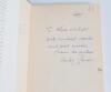Don Bradman. Three first edition hardback titles. &lsquo;On Tour with Bradman&rsquo;, Andy Flanagan, Sydney 1950. Signed to front endpaper with dedication from the author, and to the foreword page by E.W. &lsquo;Slip&rsquo; Carr. Original dustwrapper with loss and tape repair. A - 2