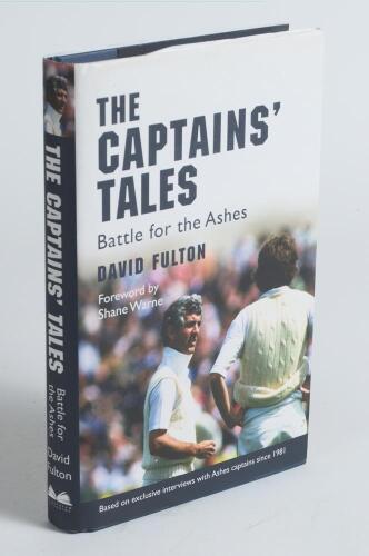 &lsquo;The Captains&rsquo; Tales. Battle for the Ashes&rsquo;. David Fulton. Edinburgh 2009. Hardback with good dustwrapper. Signed to the title page by the author, and by the sixteen featured England and Australia captains, each having signed to the first page of their re