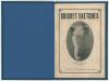 Australia tour to England 1909. &lsquo;Cricket Sketches&rsquo;. R. Scott, Manchester 1909. 16pp booklet. Original paper wrappers with portrait of Warren Bardsley to front cover, biographies and photographs of the touring party, tour fixtures, humorous articles. Tippe
