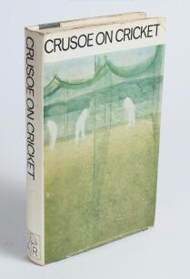 &lsquo;Crusoe On Cricket. The Cricket Writings of R.C. Robertson-Glasgow&rsquo;. Introduction by Alan Ross. London 1966. Original hardback with dustwrapper. Handwritten dedication in ink to the front endpaper from Dennis Silk (Cambridge University & Somerset 1952-196