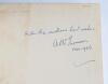 &lsquo;Hutton and Washbrook&rsquo;. A.A. Thomson. First edition, London 1963. Original hardback with good dustwrapper, which is signed in ink to the front by both Hutton and Washbrook. Additionally signed by the author to the front endpaper, dated &lsquo;Nov 1966&rsquo;. Nick to - 3