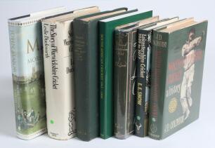 General cricket histories. Seven titles, the majority hardbacks with dustwrappers. &lsquo;The Story of Warwickshire Cricket&rsquo;, Leslie Duckworth, London 1974, with twenty eight signatures of players on pieces laid down to rear pages including R.E.S. Wyatt, B.E. F