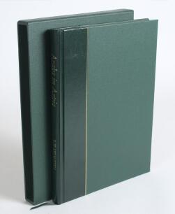 &lsquo;Arabs in Aspic 1935-1993&rsquo;. E.W. Swanton. Boundary Books, Goostrey 1993. Quarter bound leather, gilt to top page edges, in slip case. Limited edition of only fifty copies produced, this being no. 33, signed by Swanton and Tony Lewis. Very good condition.