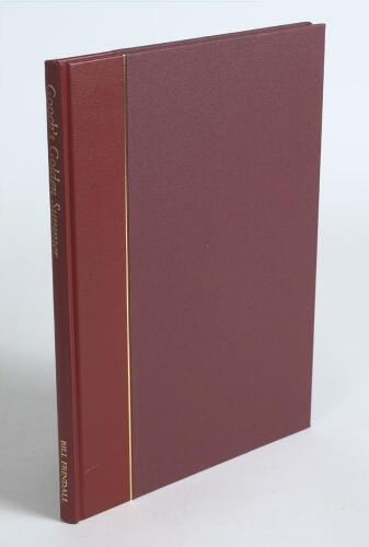Gooch&rsquo;s Golden Summer&rsquo;. Bill Frindall. Boundary Books, Holmes Chapel 1991. Quarter leather, gilt to top page edges. Limited edition no. 147 of 333 copies published. Signed to the limitation page by Gooch, Frindall and Trevor Bailey who wrote the appreciat