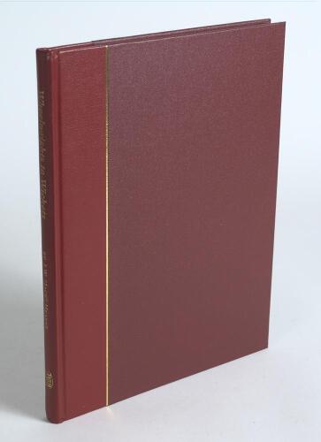 &lsquo;Wheelwrights to Wickets. The Story of the Cricketing Hearnes&rsquo;. J.W. &lsquo;Jack&rsquo; Hearne. Boundary Books, Goostrey 1996. Red quarter leather with gilt title to spine and gilt to top page edges. Limited edition no. 33/50, signed by Hearne and E.W. Swanton. Very 