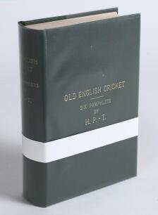 &lsquo;Old English Cricket. Six pamphlets by H.P.-T.&rsquo;. Percy Francis Thomas. Stoke 1995. Facsimile hardback reprint by Willows Publishing of the 1929 edition. Limited edition number 264/300. In unopened condition with white band attached as issued. Very good co
